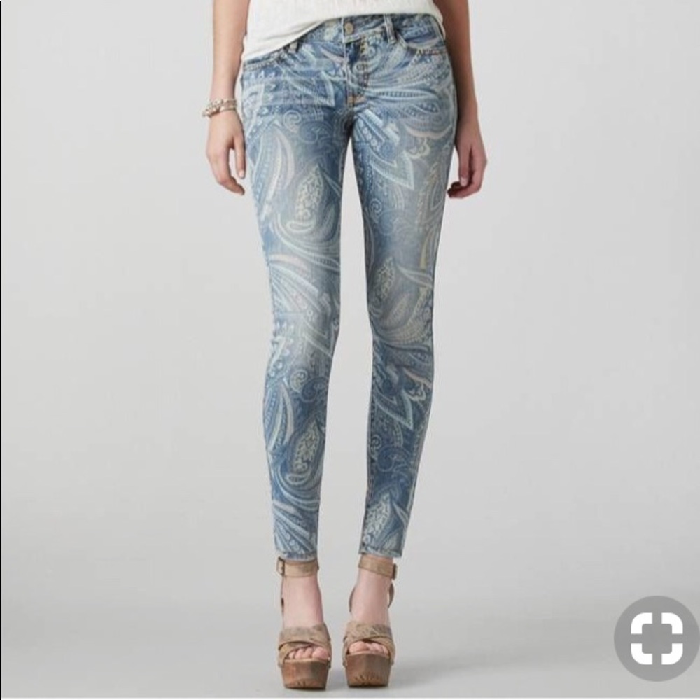 Distressed paisley jeans from American Eagle